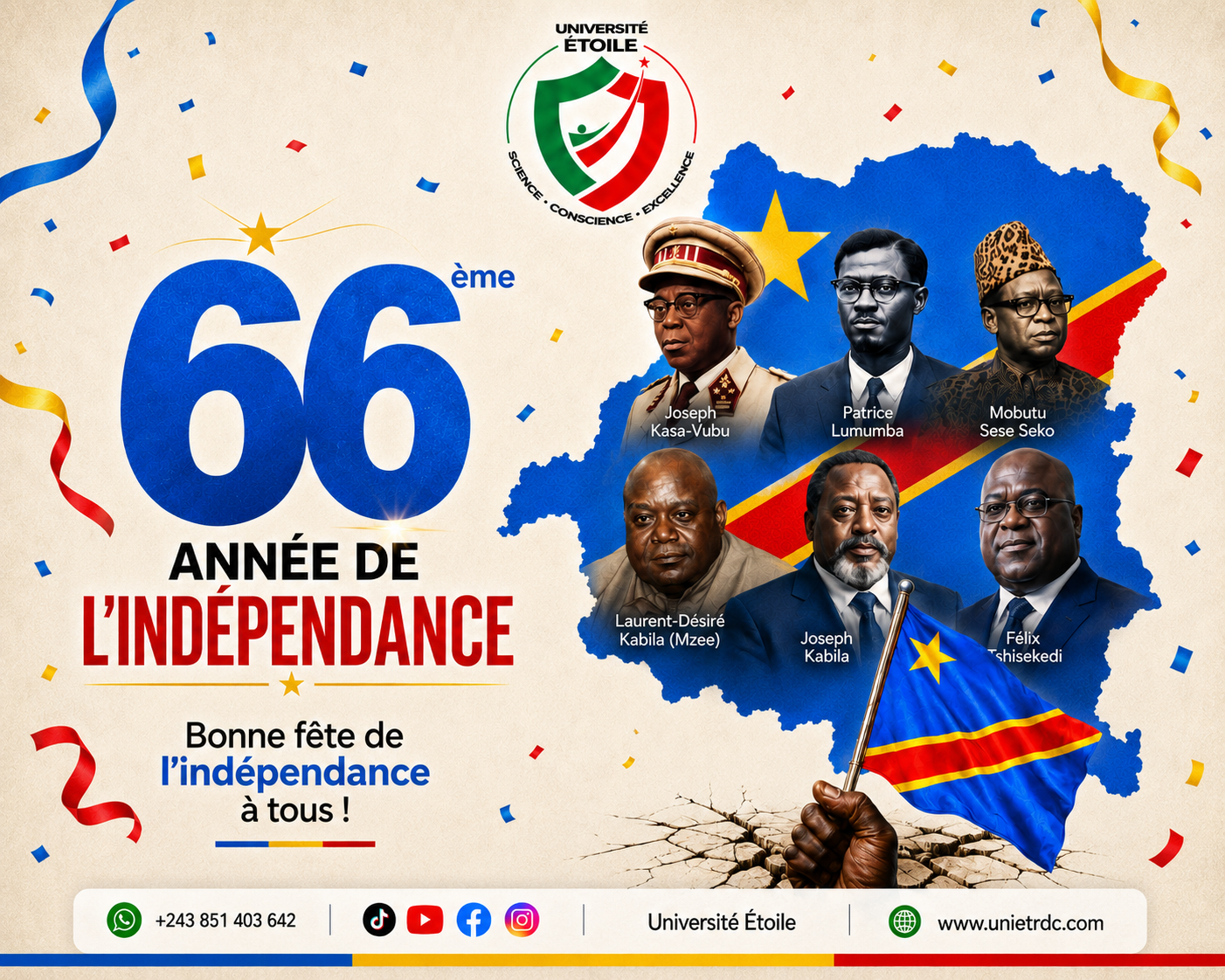 66ème année de l'indépendance de la RDC - Université Étoile